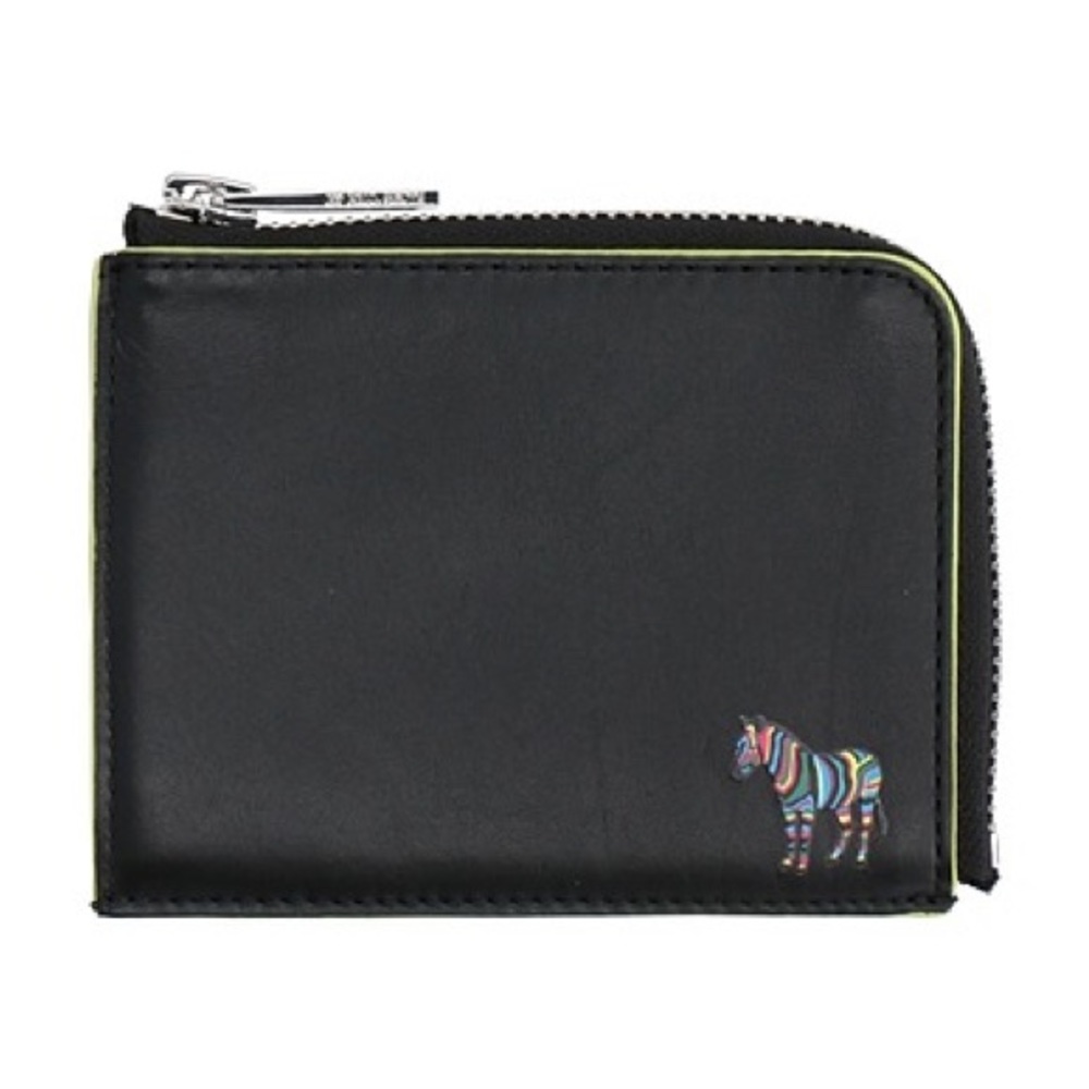 Paul Smith: Black Key & Card Holder with Multicolor Zebra